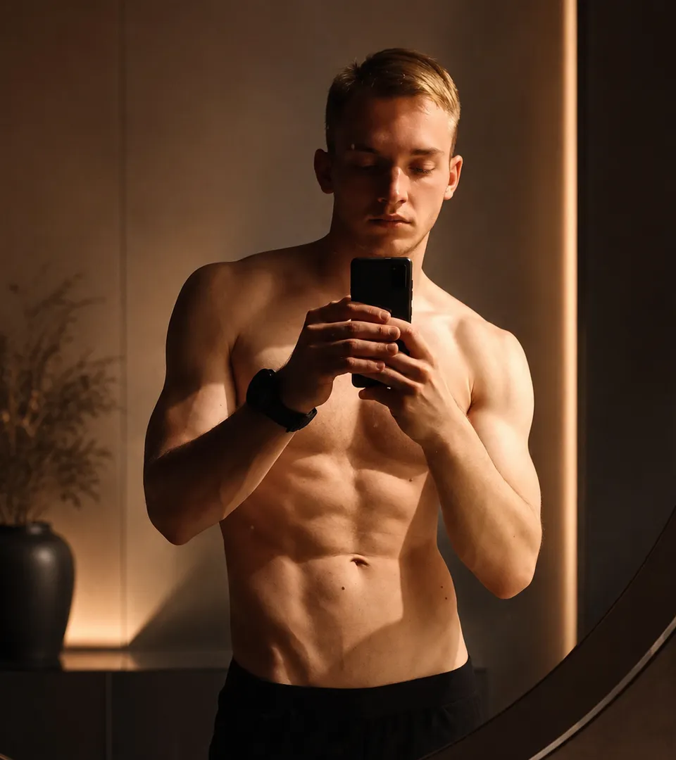 Vladimir Panin at an earlier stage of his personal fitness journey
